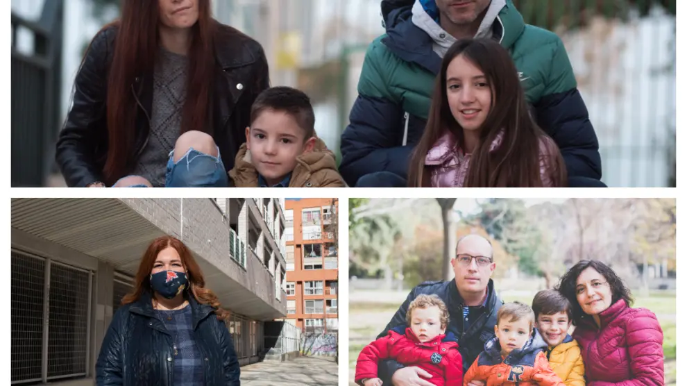 Familias zaragozanas tras un año de pandemia.