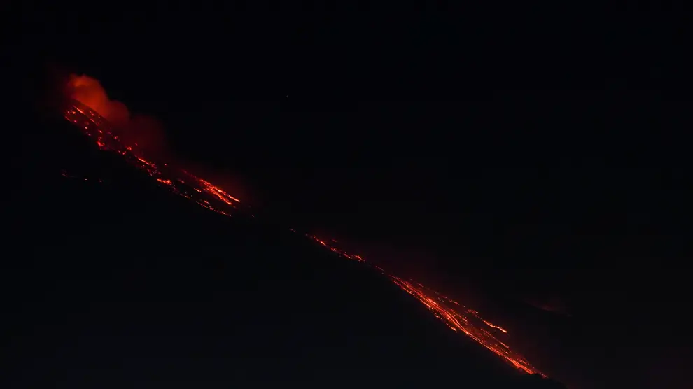 Mount Etna, Europe's most active volcano, leaps into action