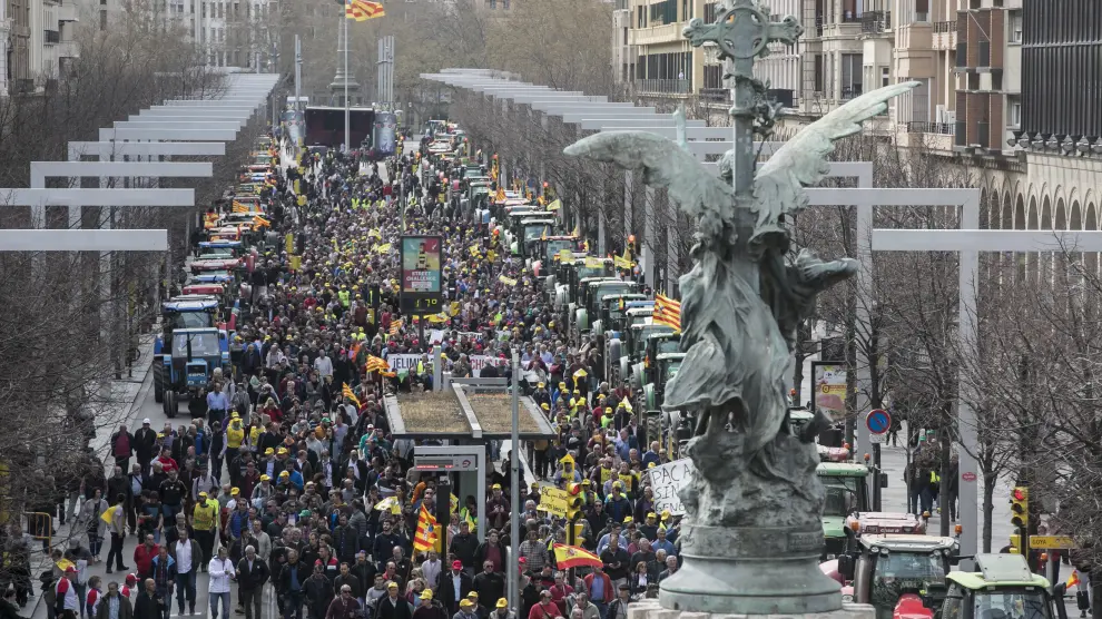 Movilización del 10 de marzo de 2020 en Zaragoza.