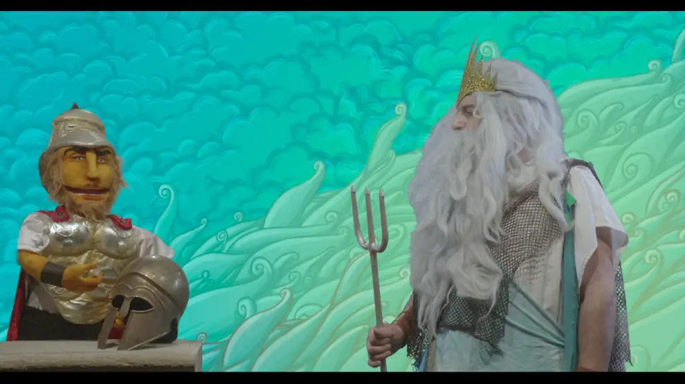 Ulises y Poseidón en la versión para niños de 'La Odisea' de Teatro La Clac.