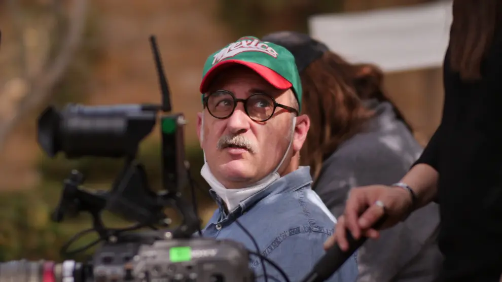 Luis Roda, director del documental 'Benito Pérez Buñuel', en Calanda.
