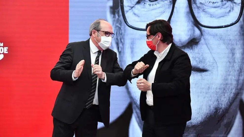 Ángel Gabilondo y Salvador Illa en el acto celebrado este sábado en Madrid