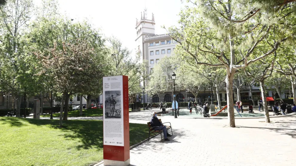 Acaban las obras de reforma de la plaza de los Sitios de Zaragoza