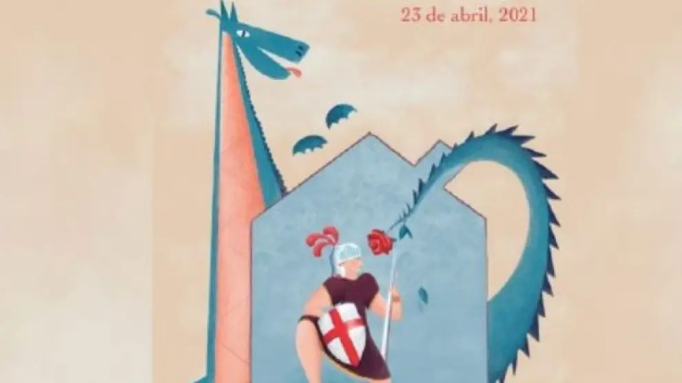 'San Jorge lucha desde casa' gana el concurso del cartel para el Día de Aragón 2021