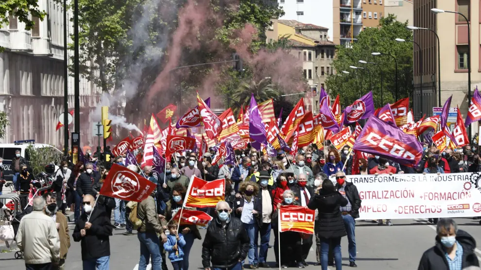Concentración del día 1 de Mayo en Zaragoza