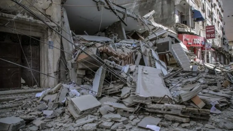 Una casa destruida en Gaza tras un ataque israelí