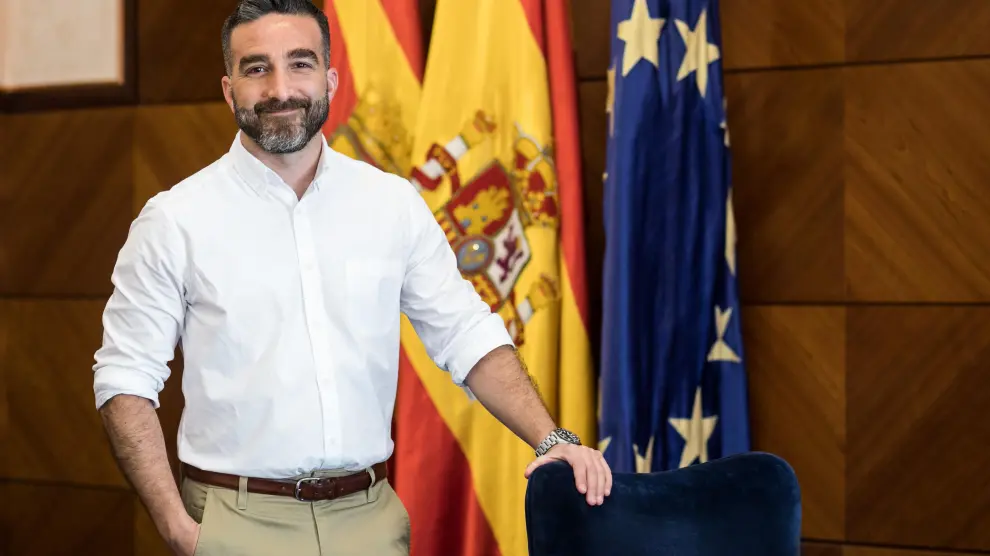 Francisco Polo, Alto Comisionado para España Nación Emprendedora, en la sede de la Delegación del Gobierno en Zaragoza.