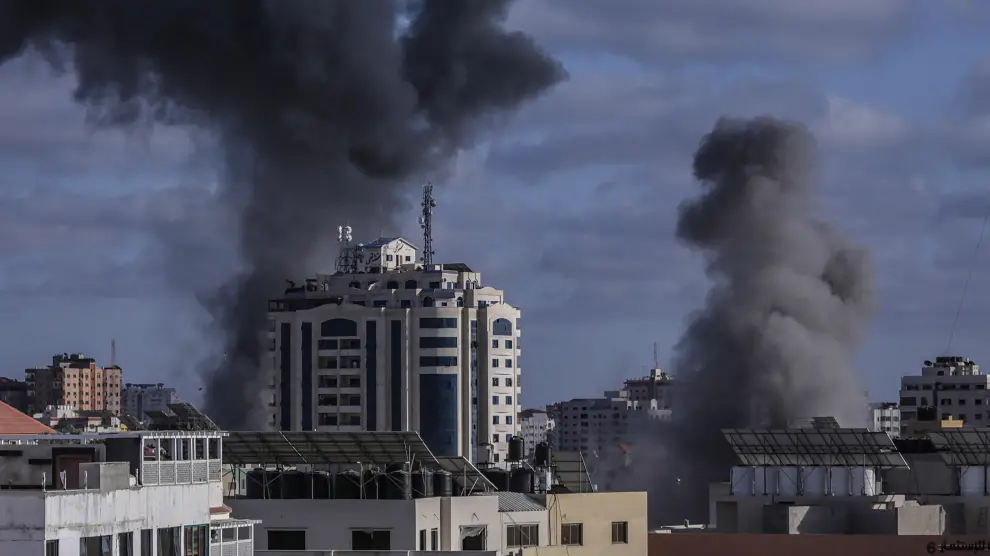Bombardeos en Gaza.