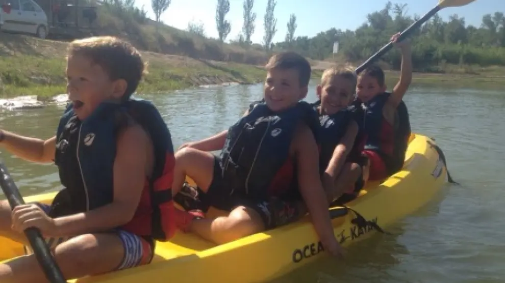 Kayak para niños en el Bajo Cinca