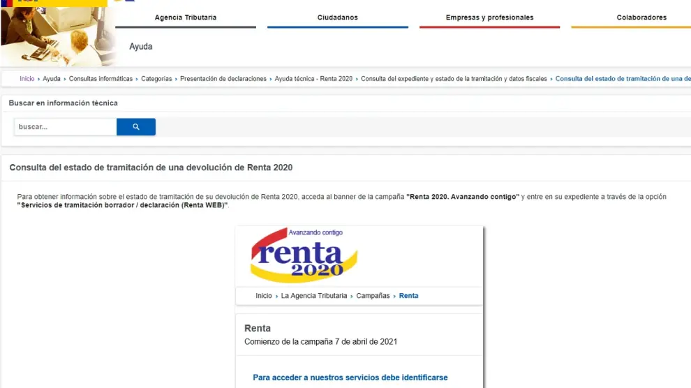 Consulta el estado de la declaración de la Renta en la web de la Agencia Tributaria