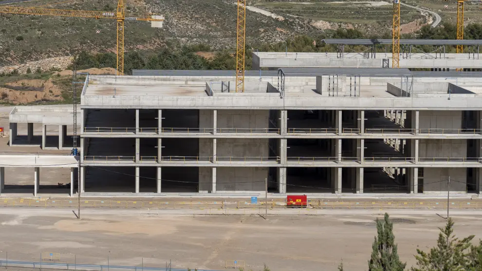 Obras del nuevo Hospital de Teruel. Foto Antonio garcia/Bykofoto. 21/05/21[[[FOTOGRAFOS]]]