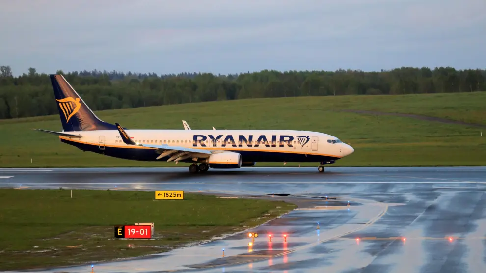 Un vuelo de Ryanair aterriza en Vilna.
