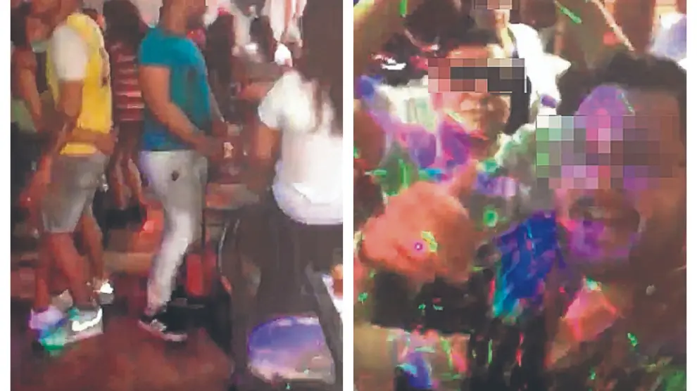 Algunas de las imágenes que aparecen en el vídeo de la fiesta