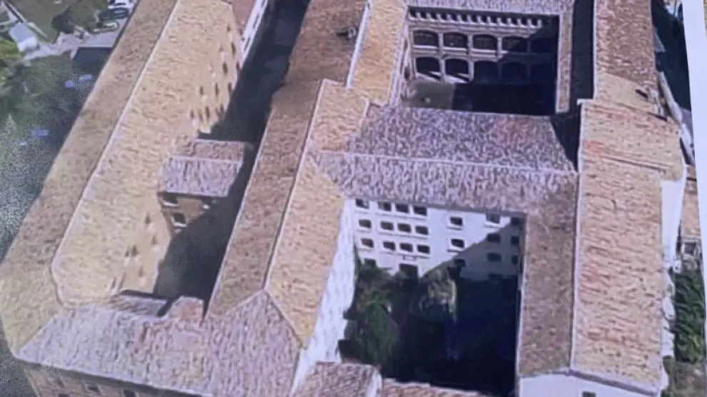 Imagen aérea del conjunto del antiguo Seminario de Huesca.