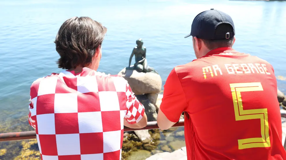 Ambiente previo al Croacia vs. España