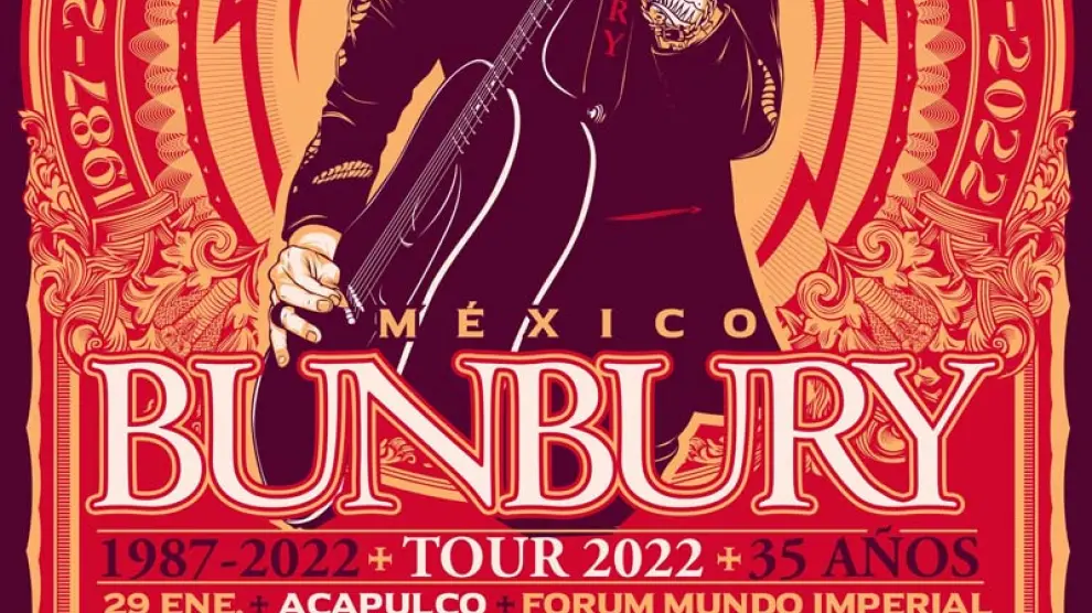 El cartel de la nueva gira de Enrique Bunbury.