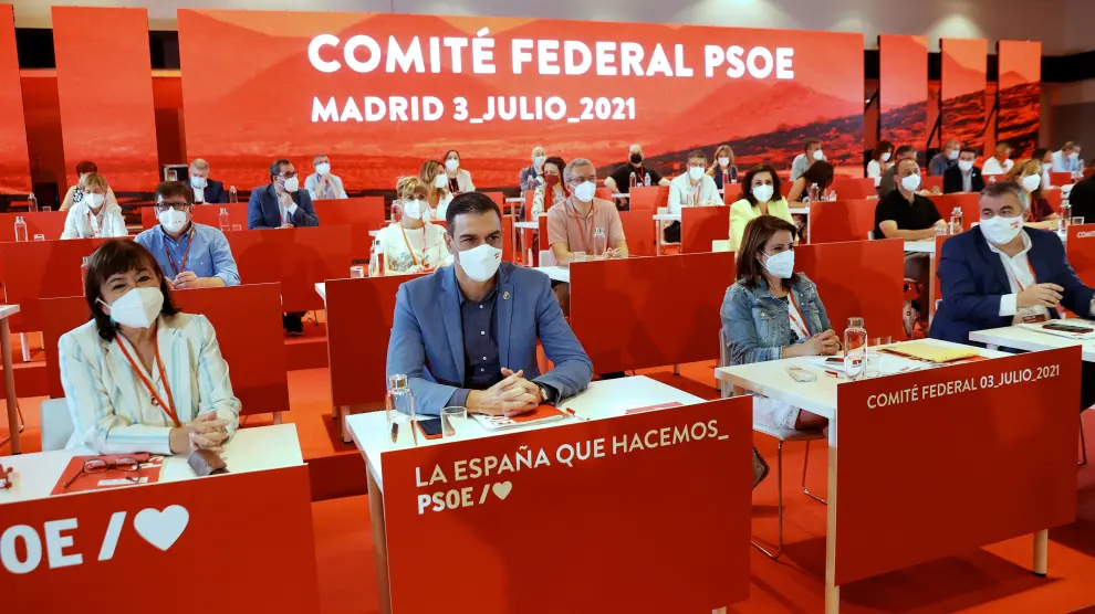 Pedro Sánchez este viernes en Madrid durante el Comité Federal del PSOE.