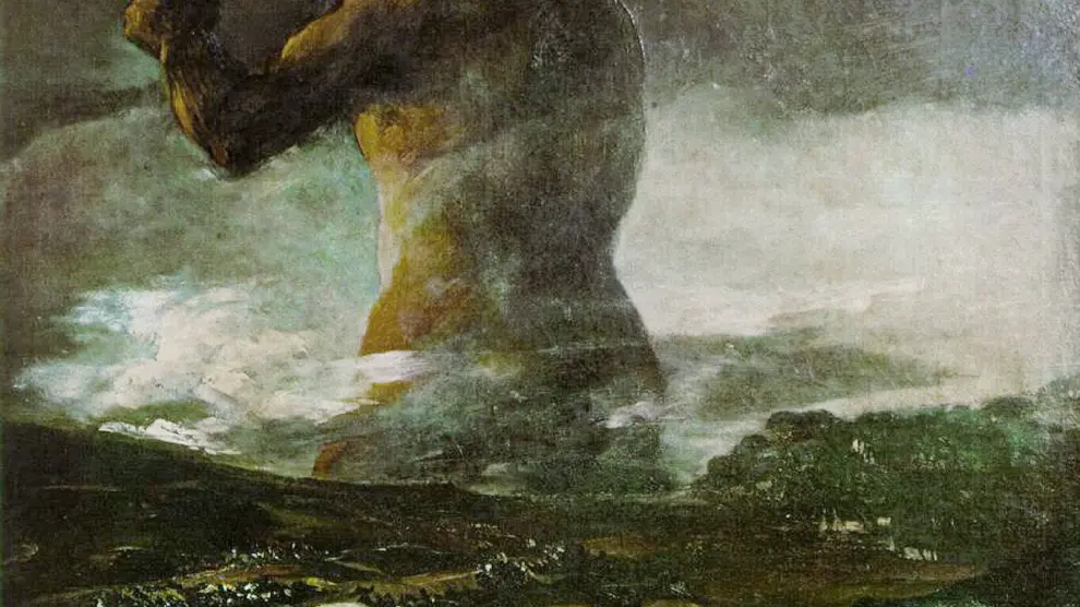 'El coloso', una de las pinturas más cuestionadas del artista aragonés.