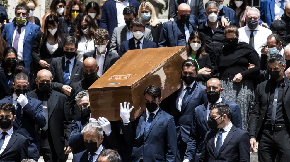 Raffaella Carra's funeral ceremony in Rome