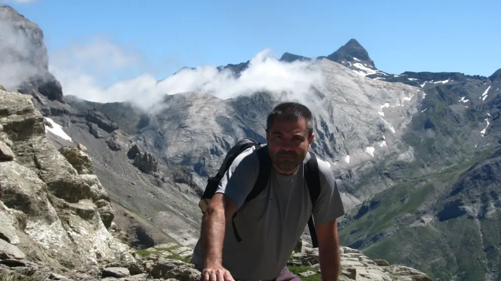 Antonio Cardiel en el pico Marboré en 2010.