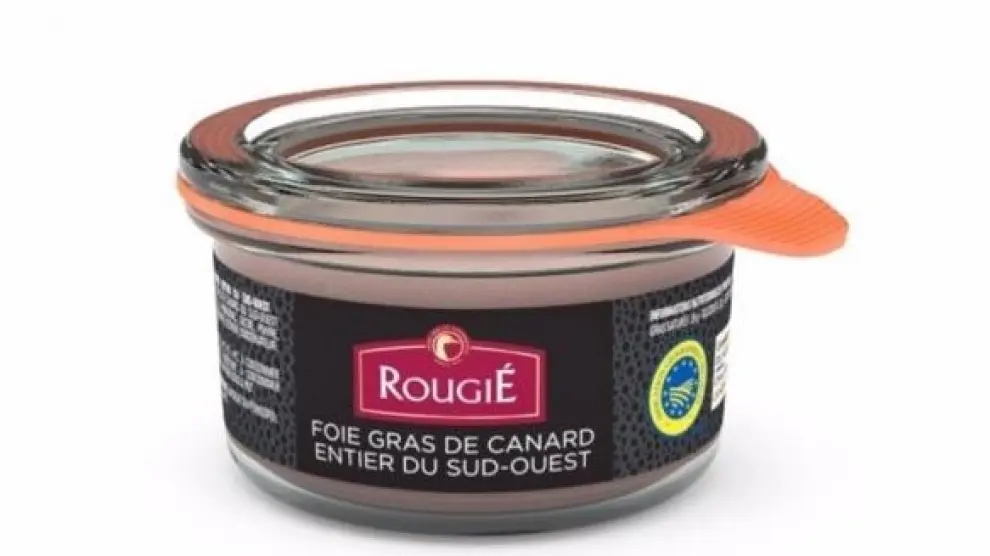 Foie gras de canard entier du sud ouest de la marca Rougie.