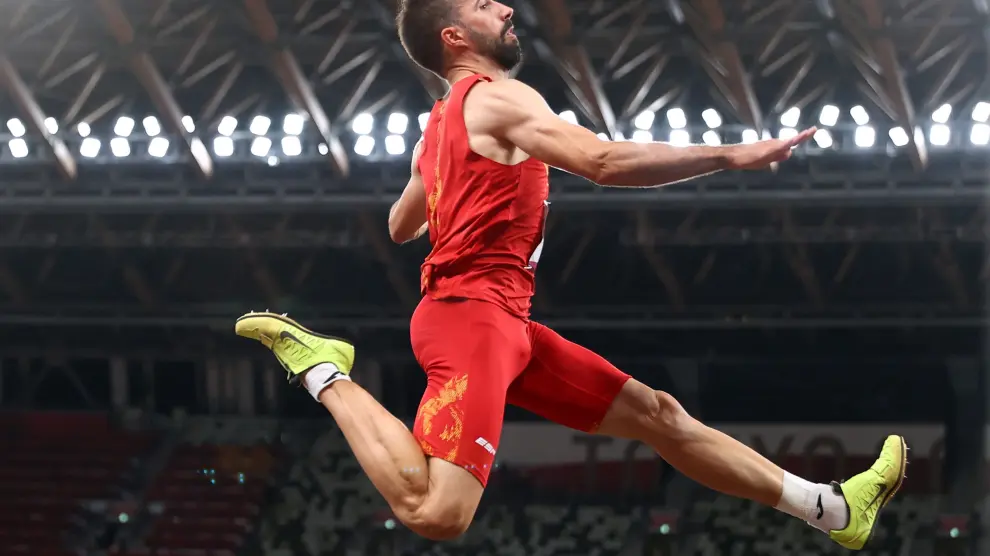 Salto de Eusebio Cáceres, en los Juegos Olímpicos de Tokio 2020.