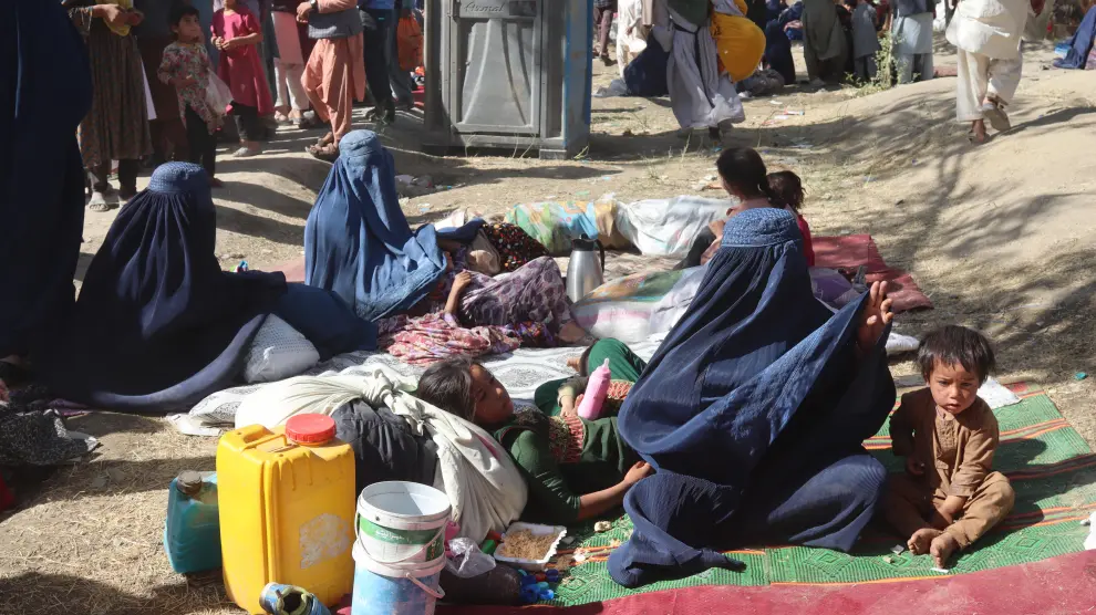 Internally displaced persons camp in Kabul