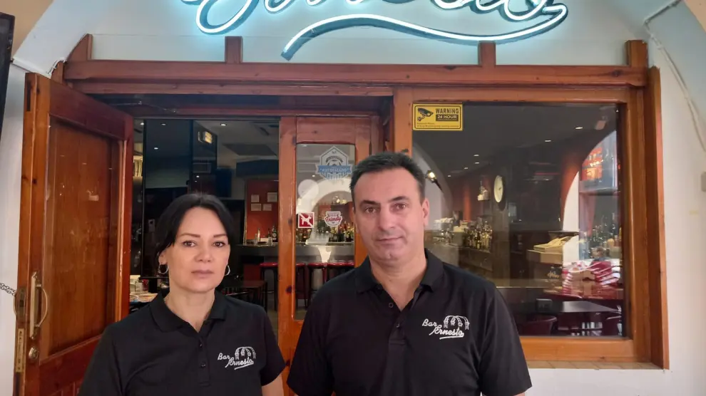 Natalya Sidor y Nikolas Balan abrieron su segundo bar en Belchite en julio de 2020.