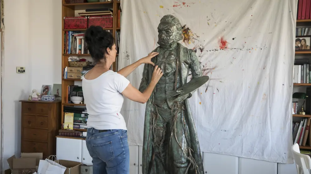 Cultura. Casa o Estudio de Sylvia Pennings, obra de Goya.Cuerpo pintado de Goya. / 04-09-2021 / FOTO: GUILLERMO MESTRE[[[FOTOGRAFOS]]]