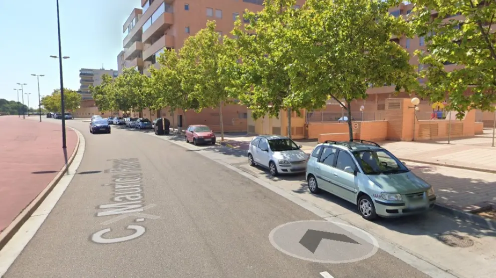Los jóvenes fueron detenidos en la calle de Maurice Ravel en Zaragoza.