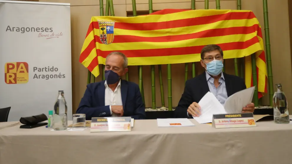 Comisión Ejecutiva del Partido Aragonés (PAR), con Arturo Aliaga al frente