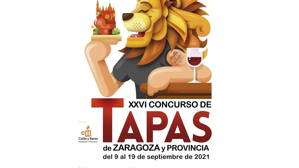 Cartel del vigente Concurso de Tapas de Zaragoza y Provincia.