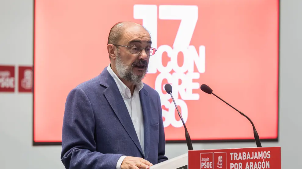 Javier Lambán en el Congreso del PSOE
