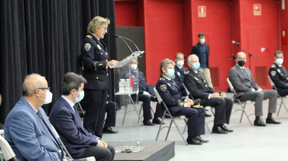 Celebración de la festividad de la Policía Local en Huesca.