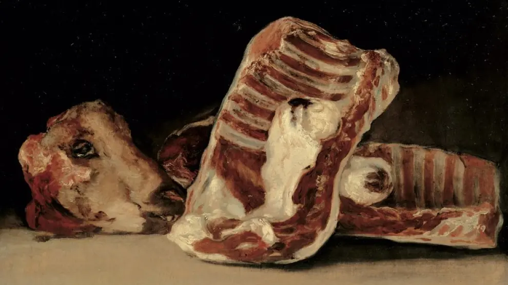 Bodegón con costillas y cabeza de cordero pintado por Goya.









Bodegón con costillas y cabeza de cordero pintado por Goya.









Bodegón con costillas pintado por Francisco de Goya.