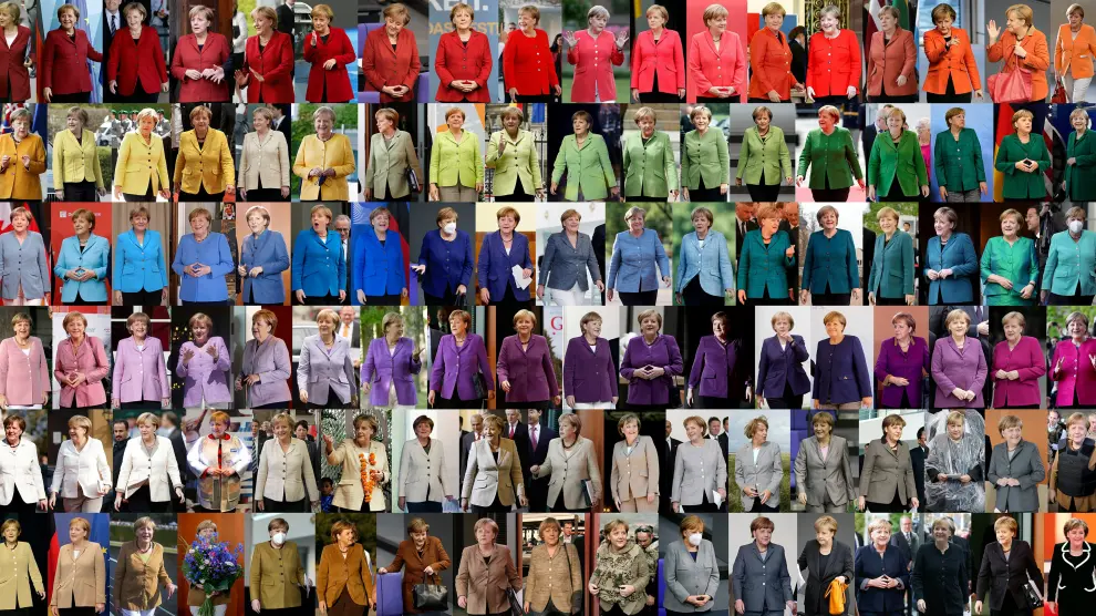 El 'pantone' de los trajes de Merkel.