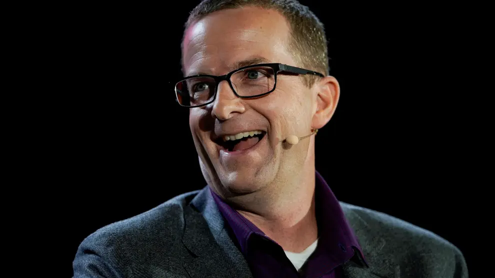 FILE PHOTO: Mike Schroepfer, Chief Technology Officer at Facebook speaks at the WSJTECH live conference in Laguna Beach, California