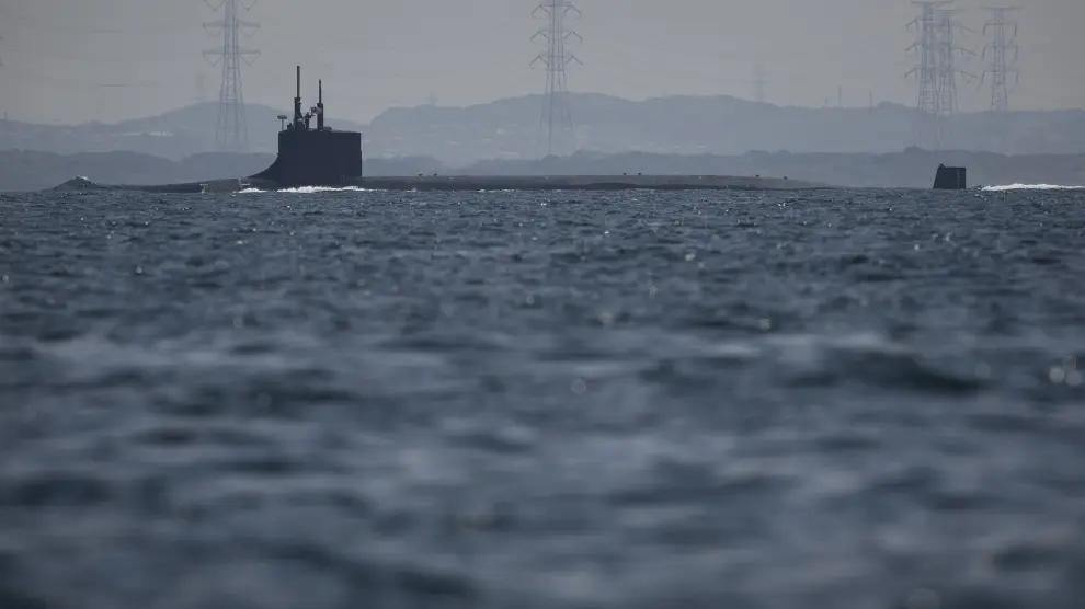 El submarino nuclear estadounidense 'USS Connecticut'.
