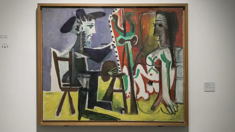 Uno de los cuadros de Picasso, 'El pintor y la modelo', de 1963.