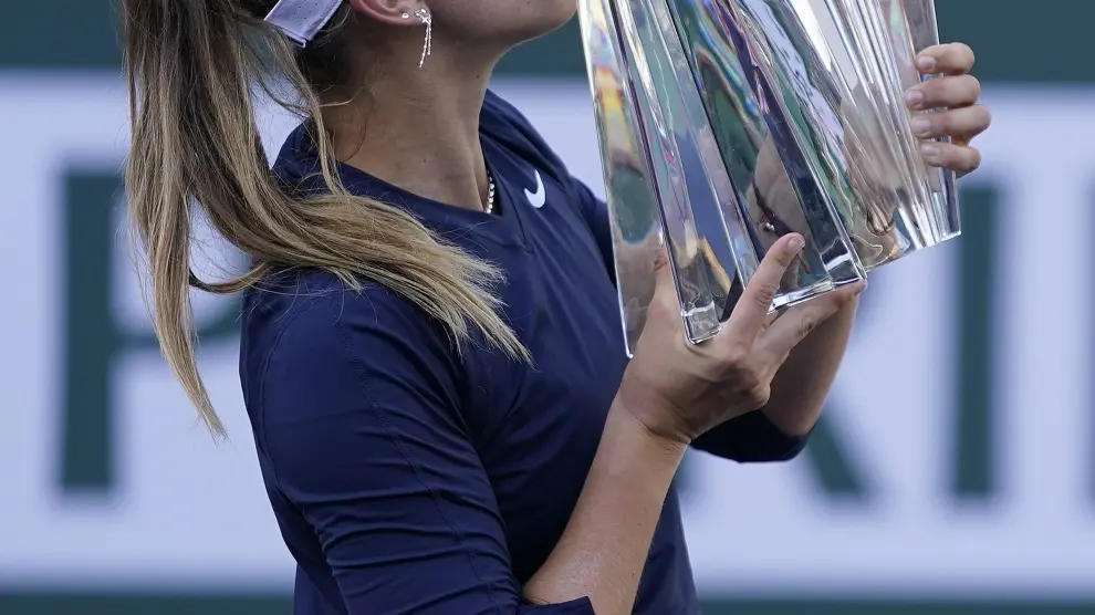 Paula Badosa celebra su victoria en Indian Wells