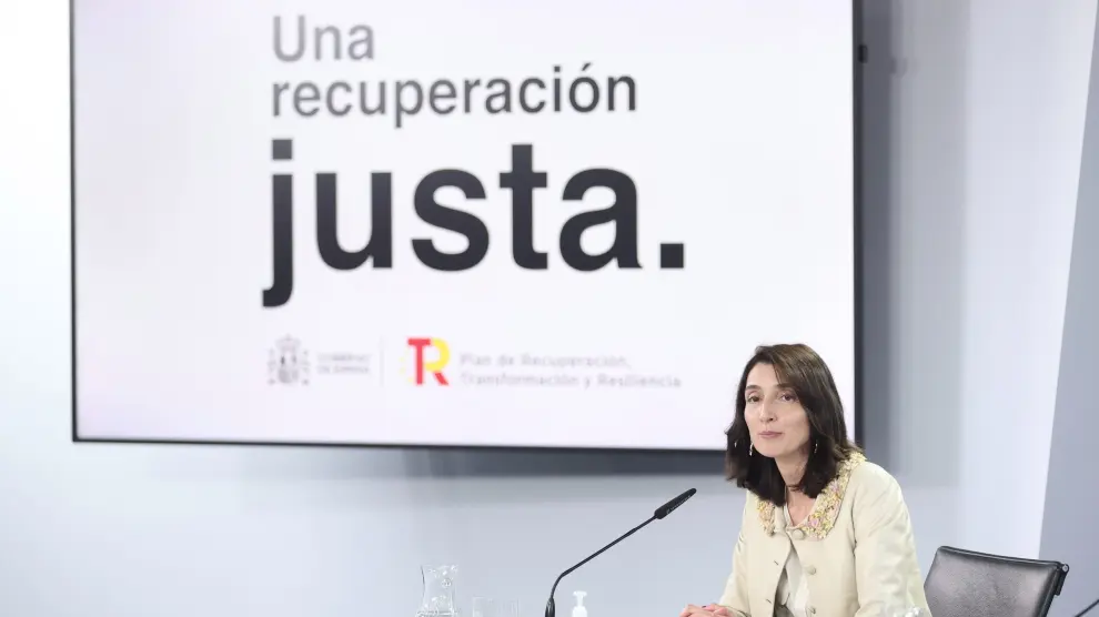 La ministra de Justicia, Pilar Llop, en la rueda de prensa posterior al Consejo de Ministros.