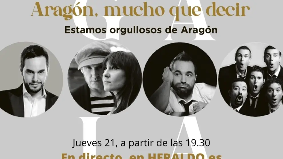La gala 'Aragón, mucho que decir', reúne a estrellas del espectáculo como Jorge Blass, Amaral, Raúl Pérez o BVocal.