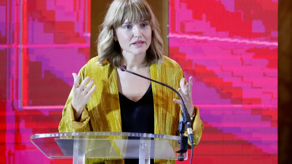 La ministra de Educación, Pilar Alegría, en el evento 'FPTalks'.