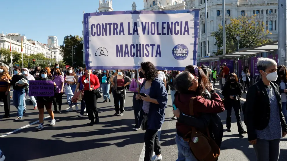 Asociaciones feministas se manifiestan en Madrid