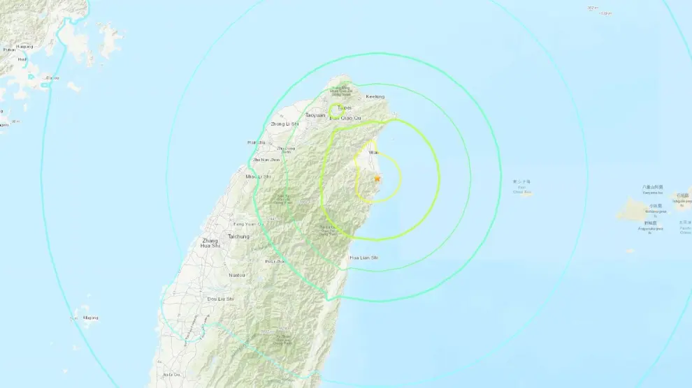 Terremoto en Taiwán.