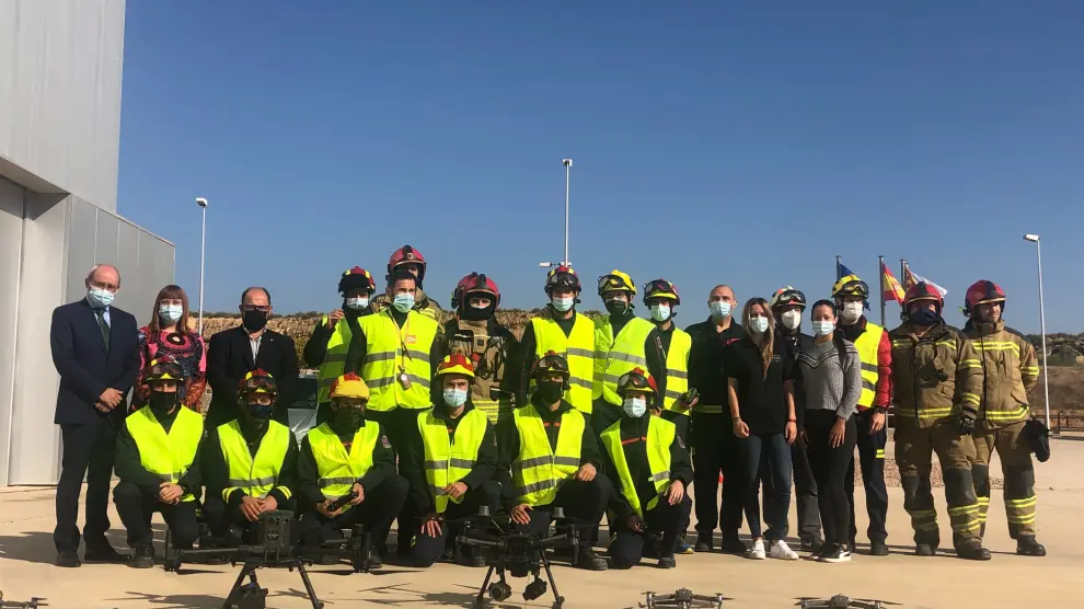 Participantes en el curso de drones en Technopark de Alcañiz