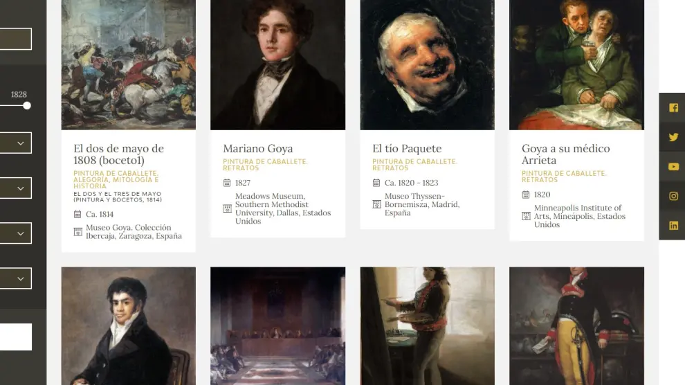 Catálogo de la web de la Fundación Goya en Aragón.