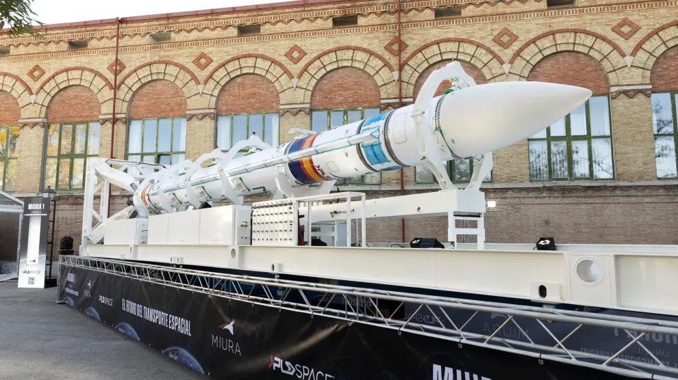 Presentación del cohete Miura 1 en Madrid.