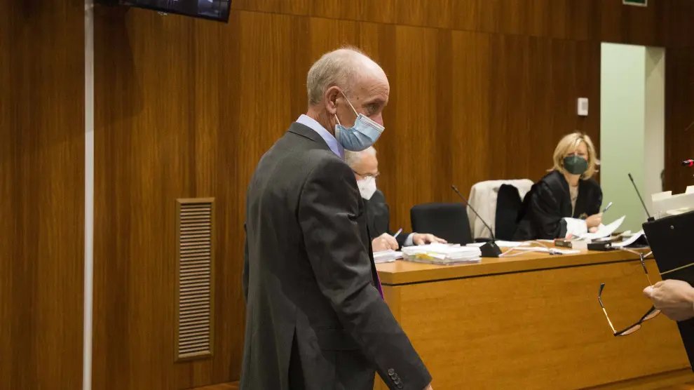 Alberto Piñana, durante el juicio que ha comenzado este miércoles en la Audiencia Provincial de Zaragoza.