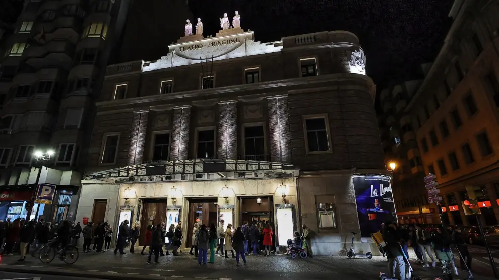 Nueva iluminación del Teatro Principal de Zaragoza.